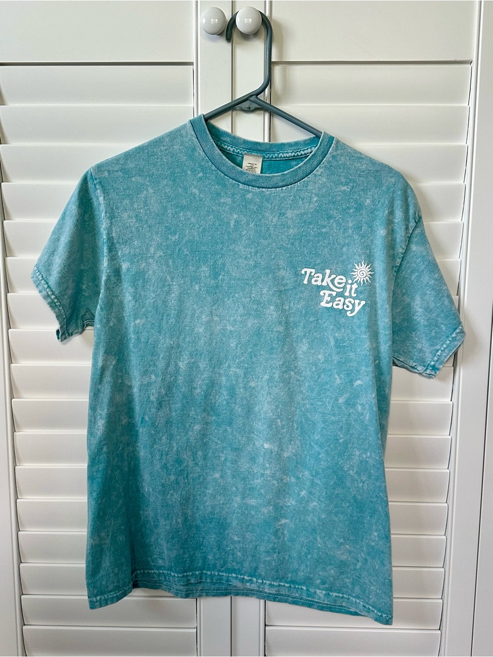 AS Revival Take It Easy Teal Short-Sleeve Graphic Tee size xs-s